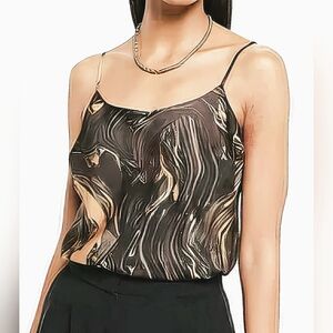 NWT Express Satin Marble Print Cami Size Large